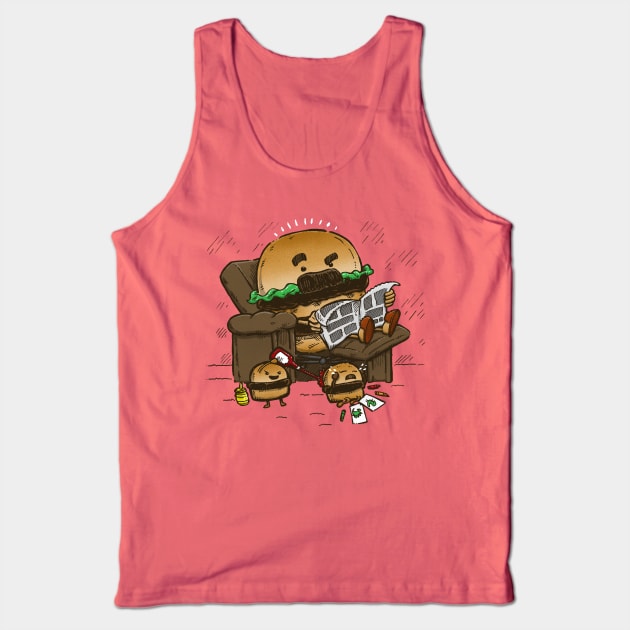 The Dad Burger Tank Top by nickv47